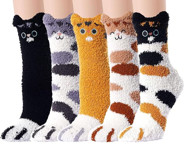 Cozy Soft Fluffy Cute Animal Slipper Socks